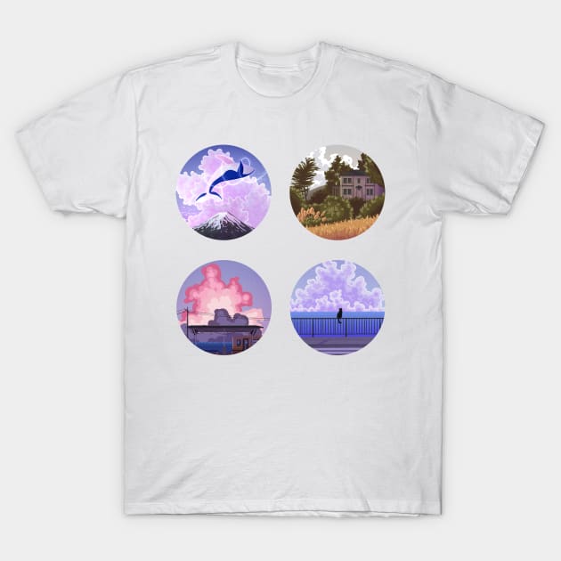 Calm Scenery Set T-Shirt by lindepet